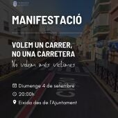 Cartel manifestación