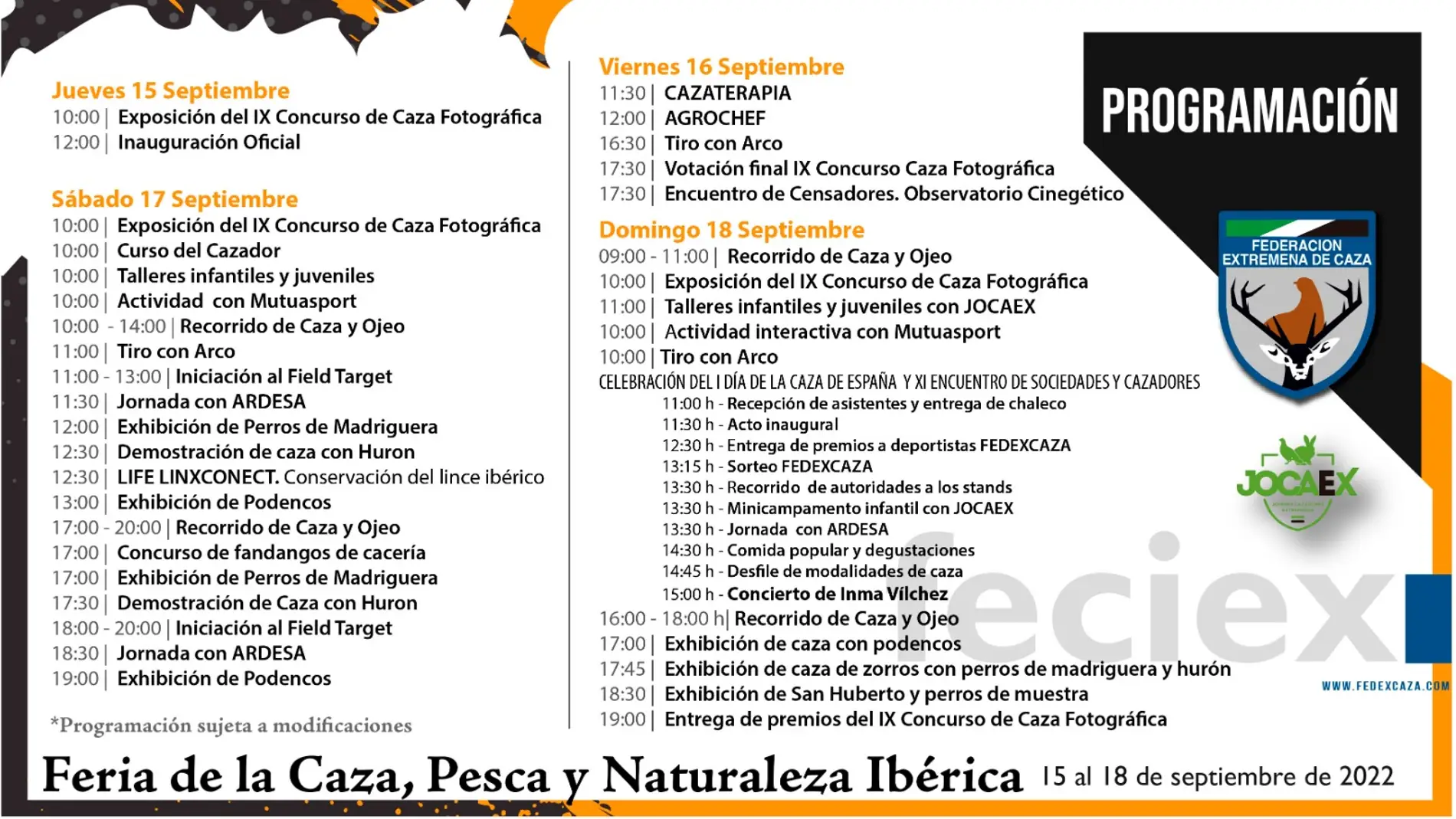 Badajoz será la capital nacional de la Caza el 18 de septiembre