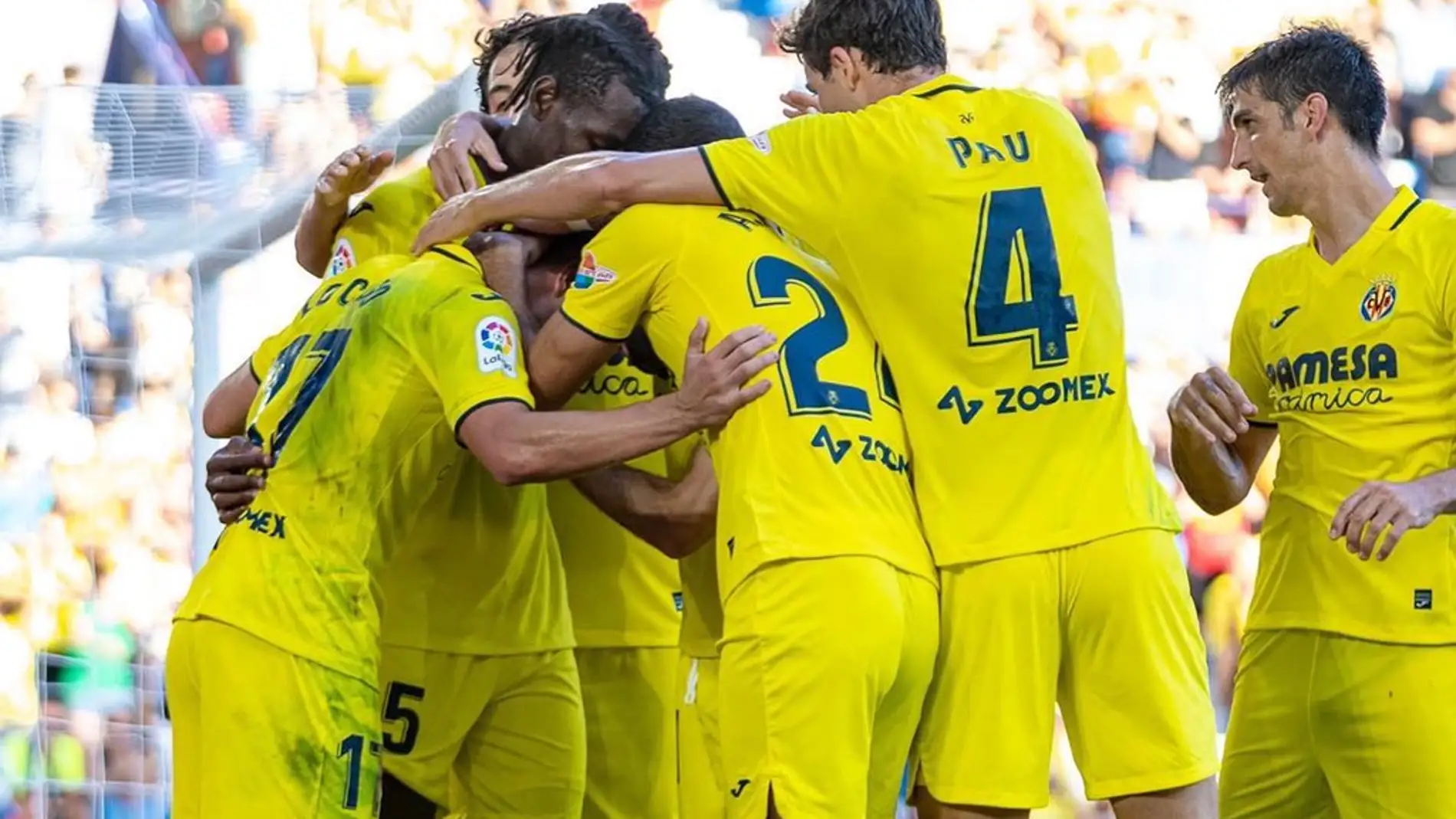 El Villarreal celebra un gol en un partido de esta temporada