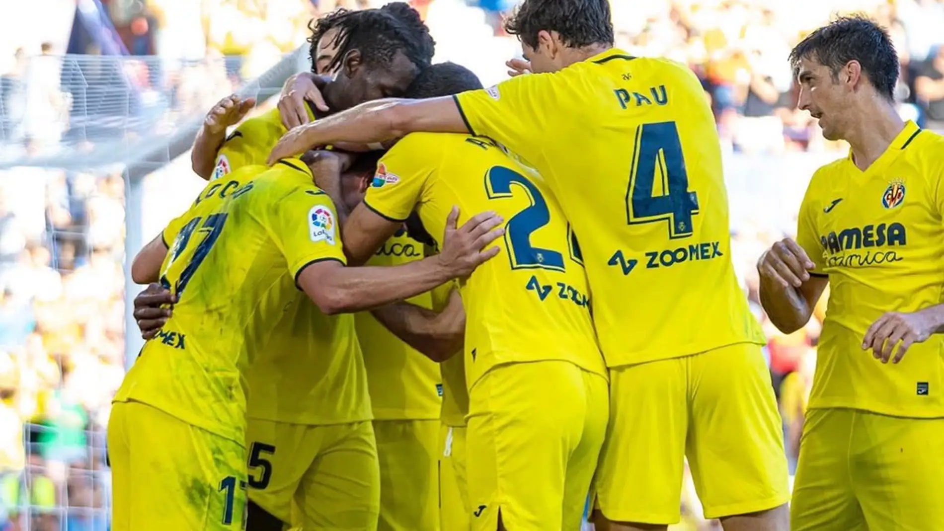 El Villarreal celebra un gol en un partido de esta temporada El Villarreal celebra un gol en un partido de esta temporada