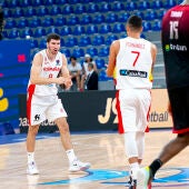 Darío Brizuela durante el España - Bélgica del Eurobasket