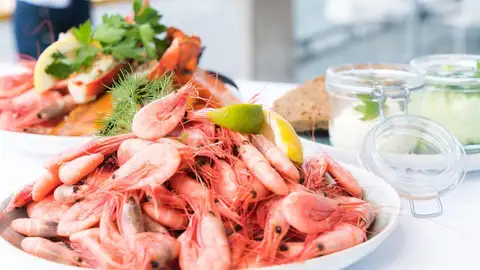 Imagen de unos langostinos Imagen de unos langostinos