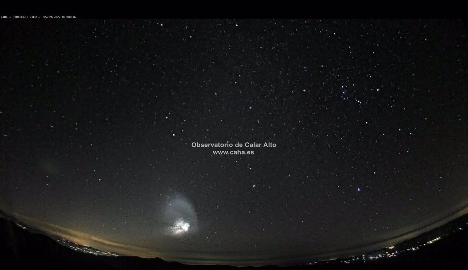 Calar Alto capta la reentrada del cohete Falcon 9 de Space X Calar Alto capta la reentrada del cohete Falcon 9 de Space X