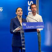 La presidenta del PP balear, Marga Prohens, junto al presidente de los 'populares' de Mallorca, Llorenç Galmés
