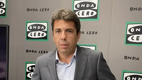 Carlos Mazón, presidente del PPCV, en una entrevista en Onda Cero Valencia.