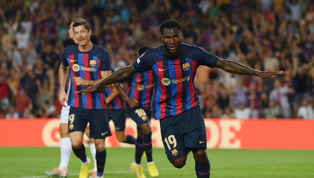 Así celebró Kessié su primer gol con el Barça