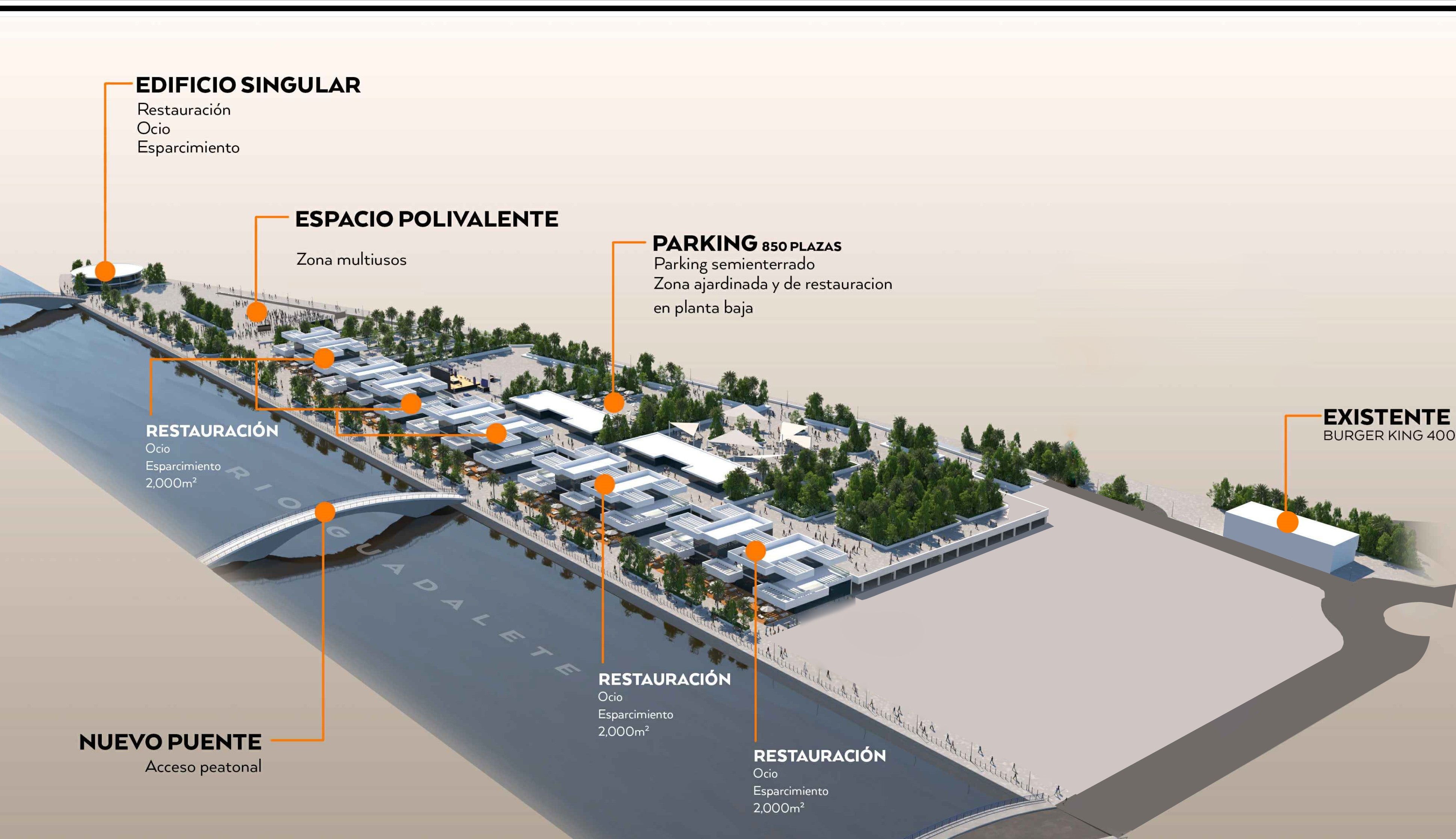Un proyecto plantea invertir diez millones de euros en la margen izquierda del río Guadalete en El Puerto Un proyecto plantea invertir diez millones de euros en la margen izquierda del río Guadalete en El Puerto