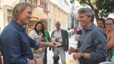 Ismael Beiro, junto a Fran Romero