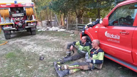 Controlado el incendio de Zeberio Controlado el incendio de Zeberio