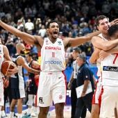 España celebra la victoria en el Eurobasket
