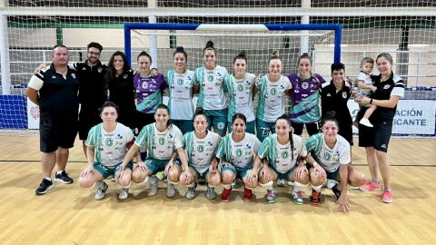 La plantilla del equipo femenino de f&uacute;tbol sala del Joventut d'Elx