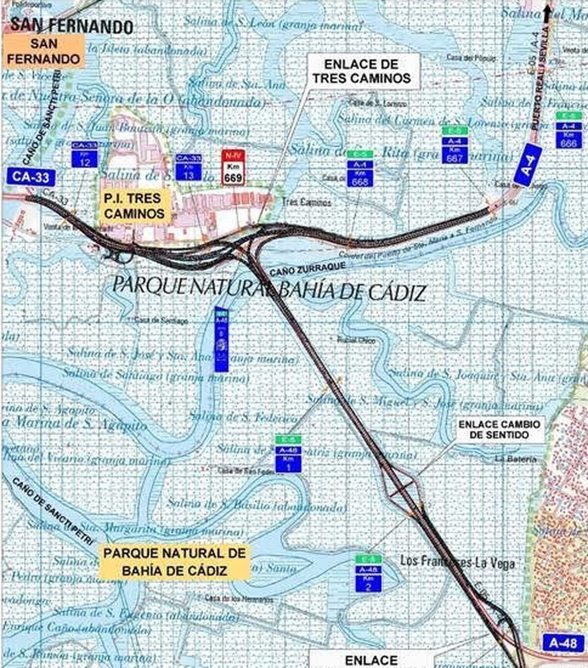 Licitada la obra del nudo de Tres Caminos por más de 110 millones de euros Licitada la obra del nudo de Tres Caminos por más de 110 millones de euros