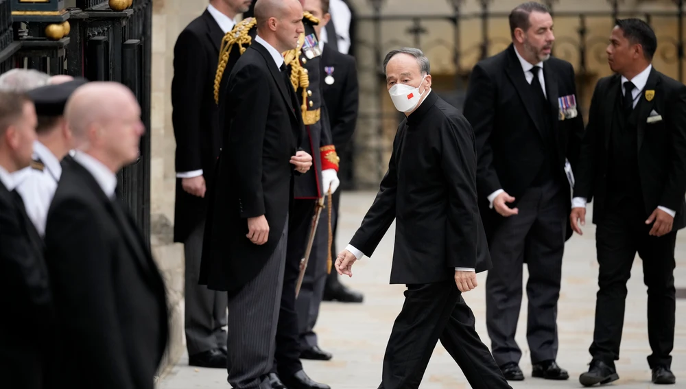 Wang Qishan, vicepresidente de China, llega a la Abadía de Westminster