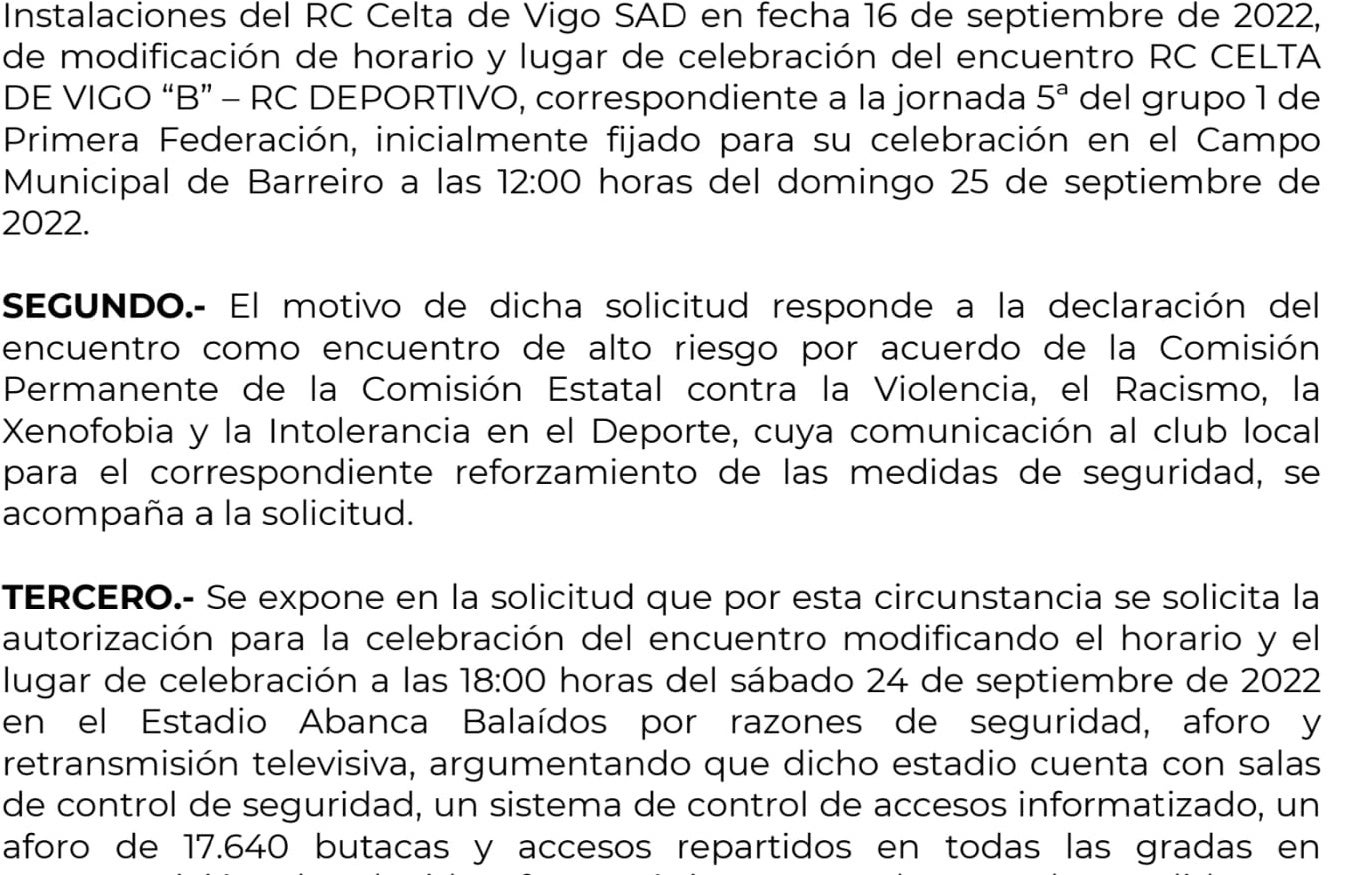 Celta B-Dépor, sábado 24 de septiembre a las 18 horas en Balaídos Celta B-Dépor, sábado 24 de septiembre a las 18 horas en Balaídos