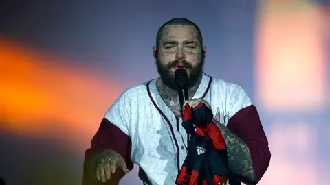 Post Malone, en el concierto de Rock in Rio 2022. Post Malone, en el concierto de Rock in Rio 2022.