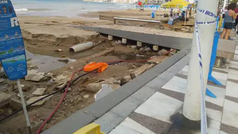 Benidorm destrozos lluvias playa levante