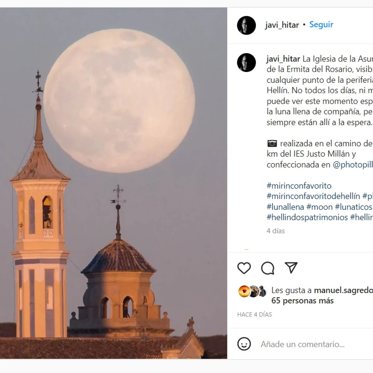 Hellín con la luna llena de fondo, fotografía ganadora del concurso “Mi rincón favorito” | Onda Cero Radio Hellín con la luna llena de fondo, fotografía ganadora del concurso “Mi rincón favorito” | Onda Cero Radio