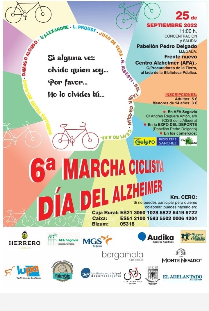 VI Marcha en bicicleta a favor de Alzheimer Segovia VI Marcha en bicicleta a favor de Alzheimer Segovia
