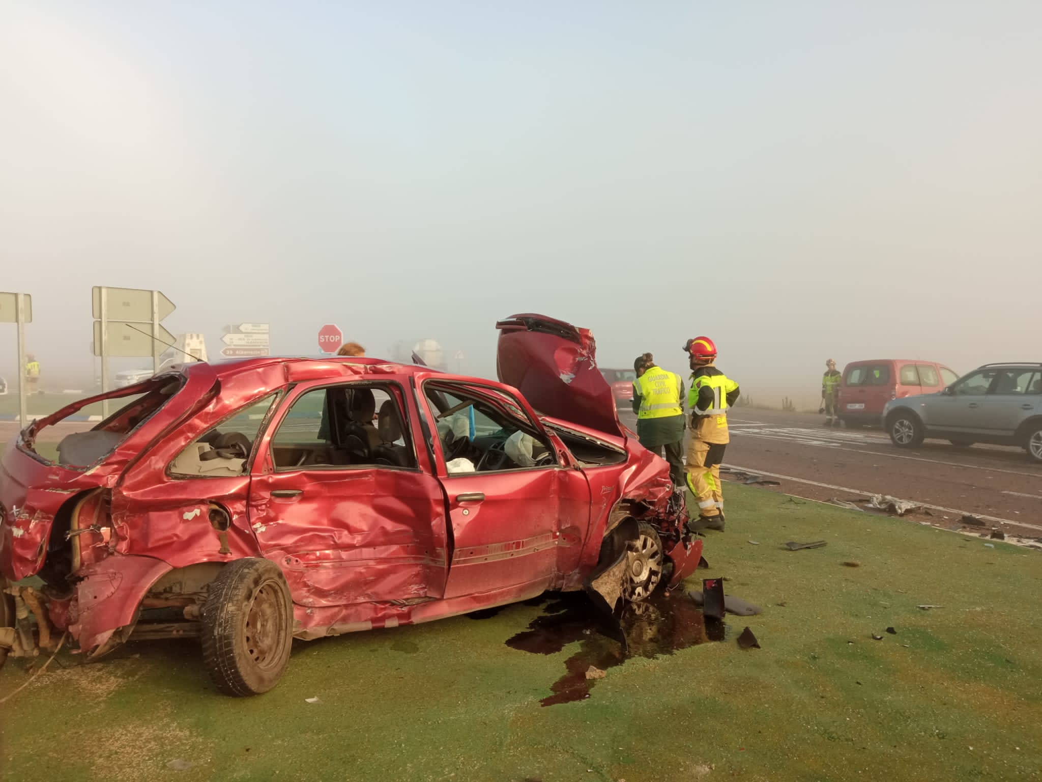 Choque múltiple en el cruce de Gea Choque múltiple en el cruce de Gea