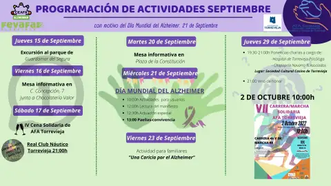 Sara Ros, psicóloga de AFA Torrevieja, detalla el programa de actividades para conmemorar el Día Mundial del Alzheimer alzheimer
