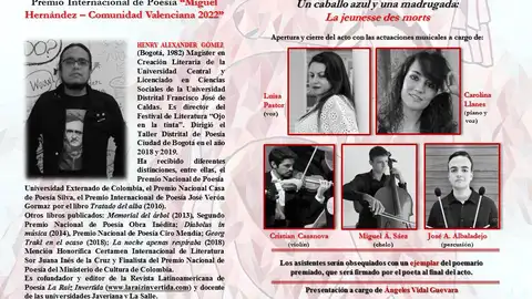 Auralaria lleva su poesía escénica y audiovisual al escenario de La Lonja de Orihuela para la entrega del Premio 'Miguel Hernández' poesia