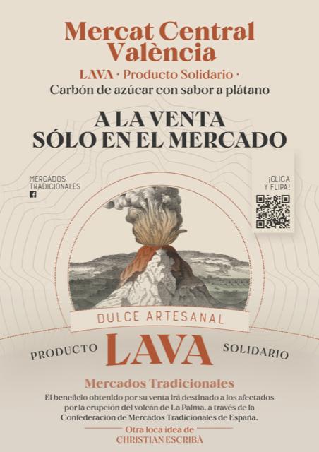 Lava comestible con sabor a plátano para ayudar a los afectados de La Palma Lava comestible con sabor a plátano para ayudar a los afectados de La Palma