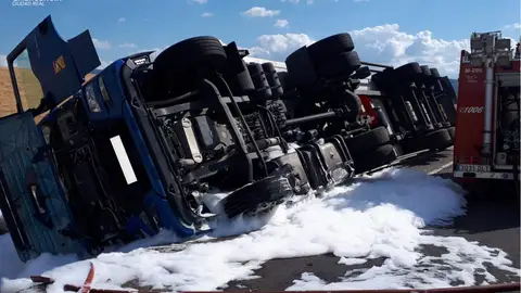 Camión accidentado Camión accidentado