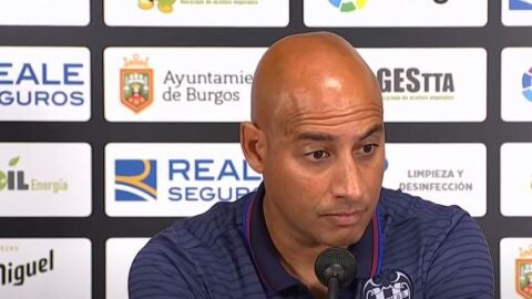 Nafti en rueda de prensa tras el empate ante el Burgos