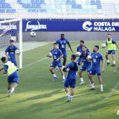 El Málaga en entrenamiento