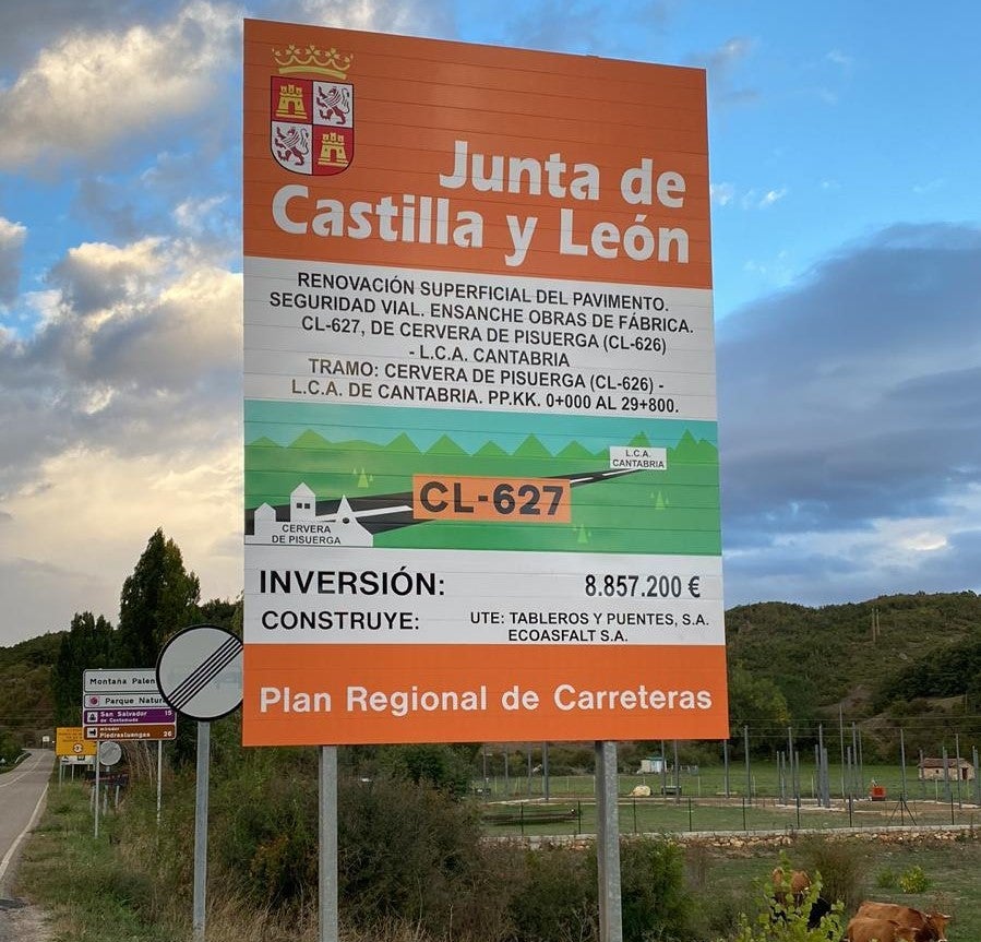Las obras de la CL-627 que une Cervera de Pisuerga con Cantabria se retoman en la jornada del martes Las obras de la CL-627 que une Cervera de Pisuerga con Cantabria se retoman en la jornada del martes