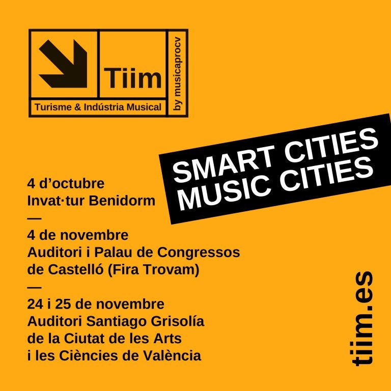 Benidorm será sede del IV Jornadas Tiim sobre Festivales Musicales y Turismo Benidorm será sede del IV Jornadas Tiim sobre Festivales Musicales y Turismo