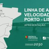 Imagen de la presentación de la Línea de Alta Velocidad Porto-Lisboa.