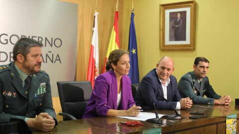 Comparecencia en la Delegación del Gobierno de la delegada Ainhoa Quiñones y del comandante de la Guardia Civil en Cantabria Antonio Orantos.