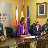 Comparecencia en la Delegación del Gobierno de la delegada Ainhoa Quiñones y del comandante de la Guardia Civil en Cantabria Antonio Orantos.