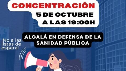 Nueva convocatoria de la Plataforma para la mejora y defensa de la Sanidad P&uacute;blica de Alcal&aacute; de Henares