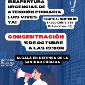 Nueva convocatoria de la Plataforma para la mejora y defensa de la Sanidad Pública de Alcalá de Henares