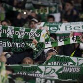Seguidores del Real Betis Balompié en un partido.