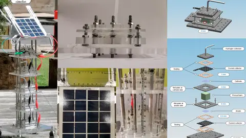 Electrolizador para obtener hidrógeno del agua del aire Electrolizador para obtener hidrógeno del agua del aire