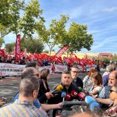 Concentración de los sindicatos en Ciudad Real