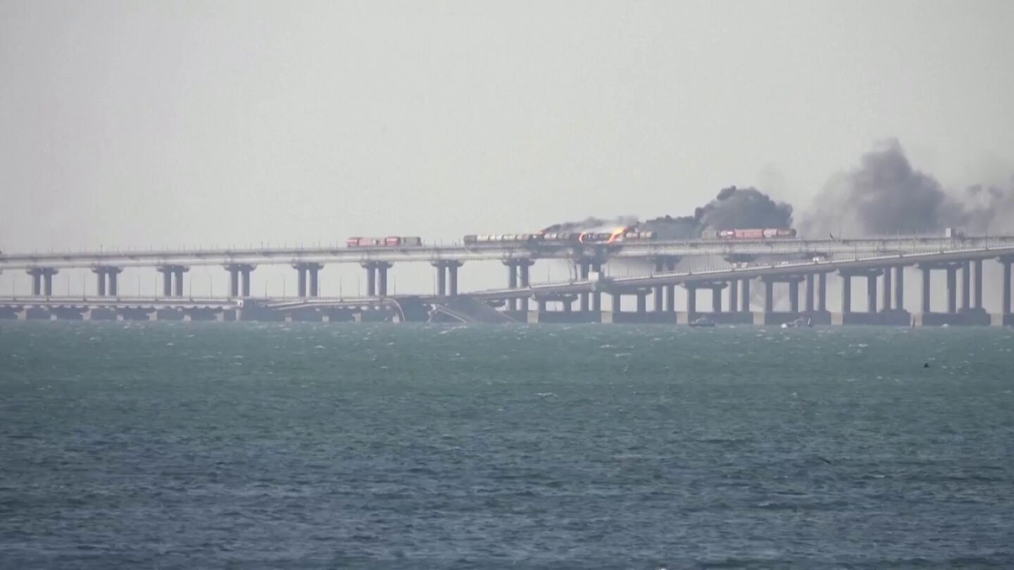 Explosión en el puente de Crimea