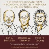 Los tres investigadores del Premio Nobel de Economía.