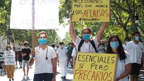 Manifestación de los MIR en la Comunidad Valenciana. 