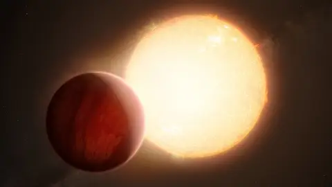 Representación artística de un exoplaneta ultracaliente Representación artística de un exoplaneta ultracaliente