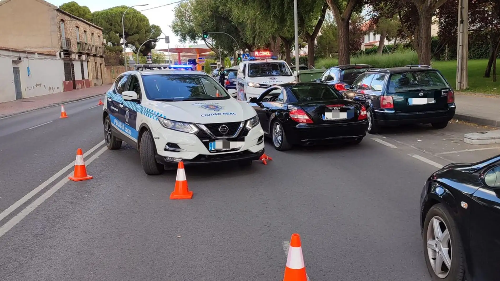 Un control de tráfico de la Policía Local de Ciudad Real