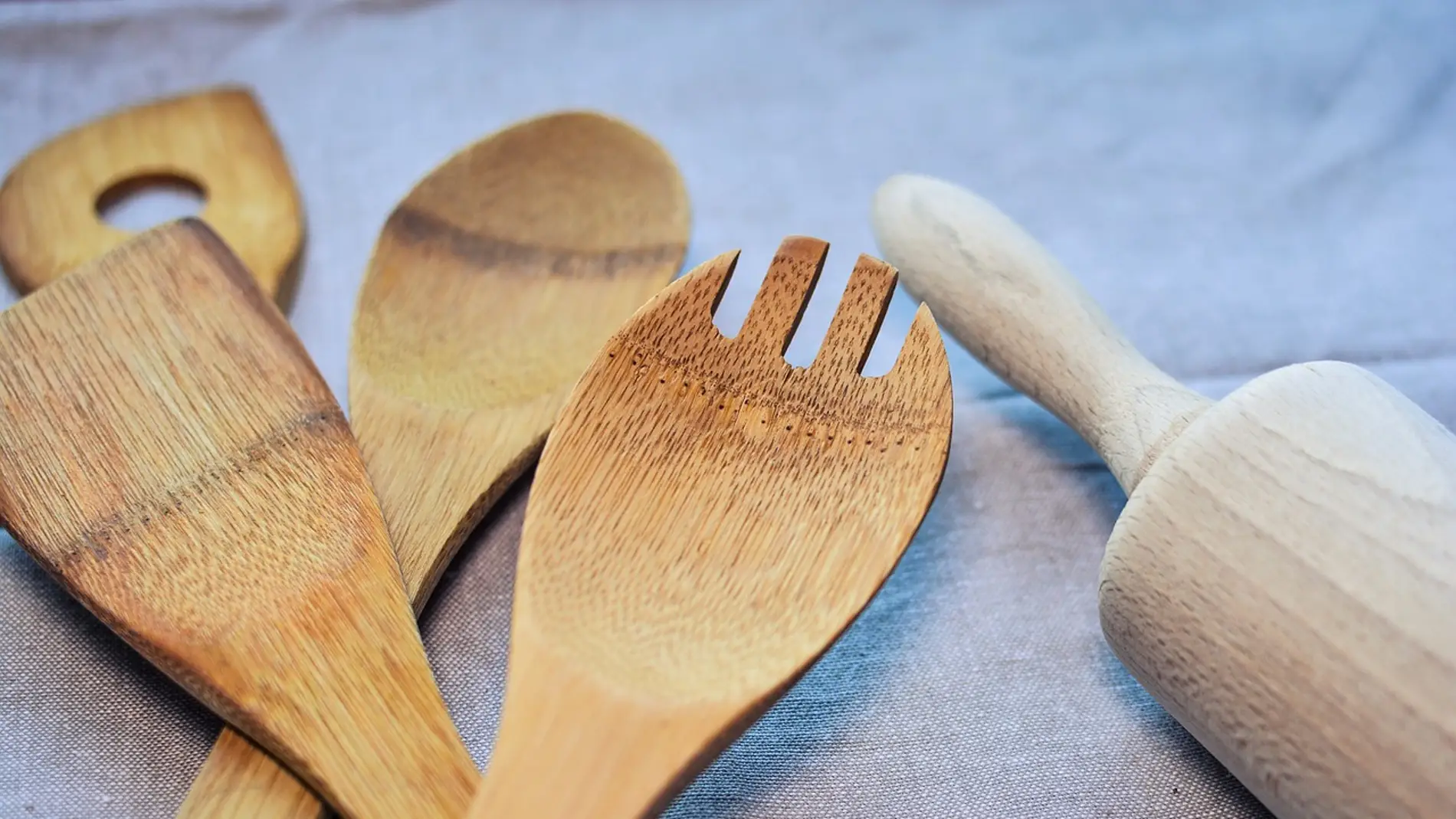  Cucharas de madera para cocinar, juego de utensilios