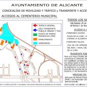 El dispositivo especial de Todos los Santos se refuerza con más seguridad, autobuses y limpieza para facilitar las visitas al Cementerio de Alicante