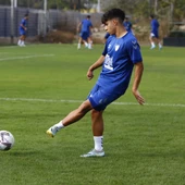 Haitam, jugador del Málaga en un entrenamiento Haitam, jugador del Málaga en un entrenamiento