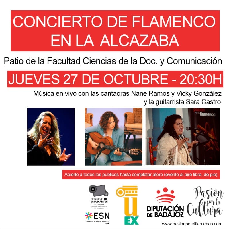 La Universidad de Extremadura ofrece este jueves un concierto de flamenco destinado a Erasmus en la Facultad de Comunicación La Universidad de Extremadura ofrece este jueves un concierto de flamenco destinado a Erasmus en la Facultad de Comunicación
