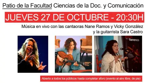 La Universidad de Extremadura ofrece este jueves un concierto de flamenco destinado a Erasmus en la Facultad de Comunicación La Universidad de Extremadura ofrece este jueves un concierto de flamenco destinado a Erasmus en la Facultad de Comunicación