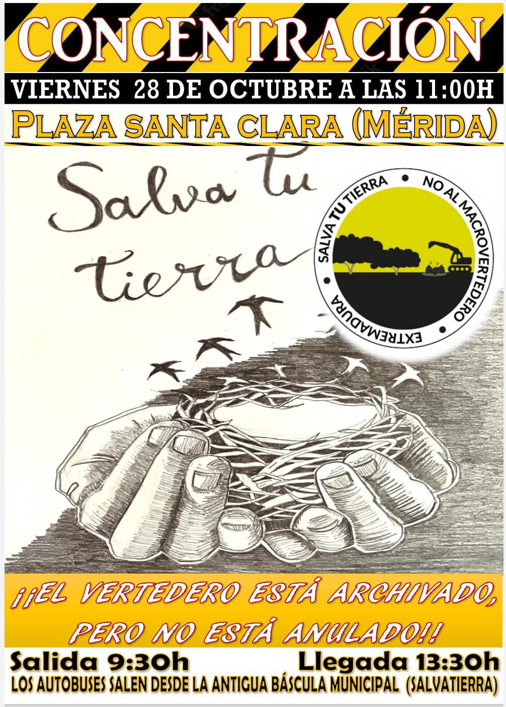 La Plataforma Salva Tu Tierra llevará su reivindicación hasta la capital extremeña este viernes La Plataforma Salva Tu Tierra llevará su reivindicación hasta la capital extremeña este viernes